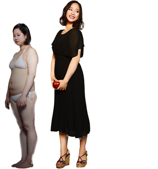 アップルジムのボディメイクをした女性のビフォーアフター