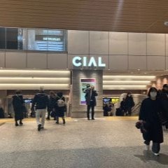 CIALの中を直進してください。